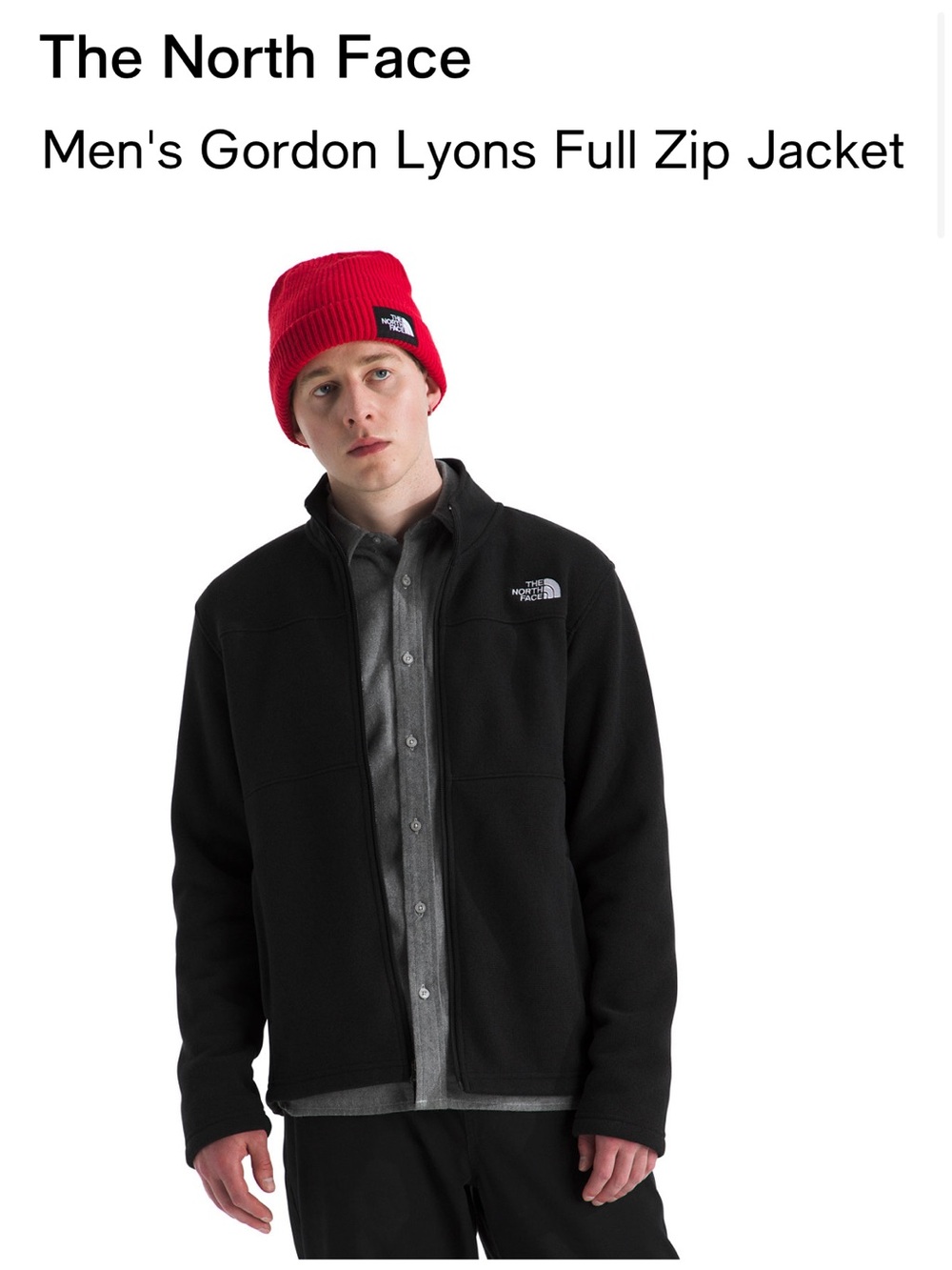 The North Face Men's Full-Zip Fleece Jacket - Black